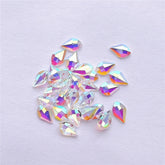 Maple leaves Shape Crystal AB Unfoiled Flat Back Fancy Rhinestones WholesaleRhinestone